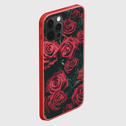 Чехол для iPhone 12 Pro Бархатные розы, цвет: 3D-красный — фото 2