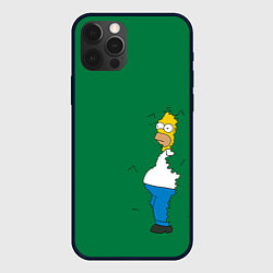 Чехол для iPhone 12 Pro Гомер в кустах, цвет: 3D-черный