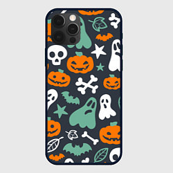 Чехол для iPhone 12 Pro Halloween Monsters, цвет: 3D-черный