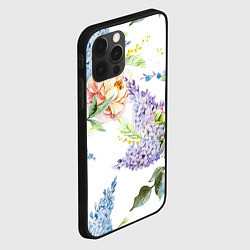Чехол для iPhone 12 Pro Сирень и Пионы, цвет: 3D-черный — фото 2