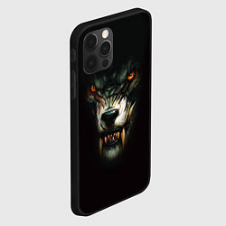 Чехол для iPhone 12 Pro Оскал волка, цвет: 3D-черный — фото 2