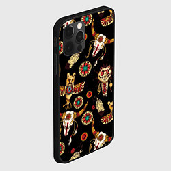 Чехол для iPhone 12 Pro Индейские культовые символы, цвет: 3D-черный — фото 2