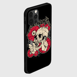 Чехол для iPhone 12 Pro Metallica Skull, цвет: 3D-черный — фото 2