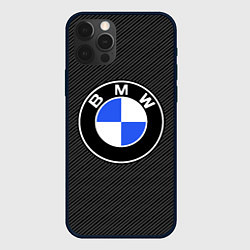 Чехол для iPhone 12 Pro BMW CARBON БМВ КАРБОН, цвет: 3D-черный