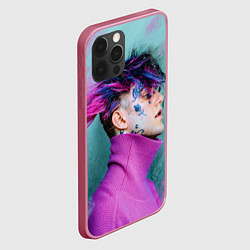 Чехол для iPhone 12 Pro Lil Peep: Neon Style, цвет: 3D-малиновый — фото 2