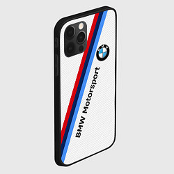 Чехол для iPhone 12 Pro BMW Motorsport: White Carbon, цвет: 3D-черный — фото 2