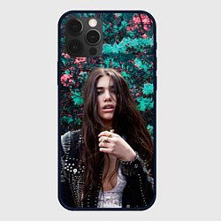 Чехол для iPhone 12 Pro Dua Lipa: Floral, цвет: 3D-черный