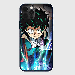 Чехол для iPhone 12 Pro My Hero Academia синий свет, цвет: 3D-черный