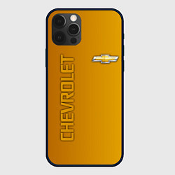 Чехол iPhone 12 Pro Chevrolet желтый градиент