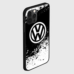 Чехол для iPhone 12 Pro Volkswagen: Black Spray, цвет: 3D-черный — фото 2