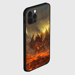 Чехол для iPhone 12 Pro Linage II: Fire Dragon, цвет: 3D-черный — фото 2