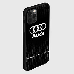 Чехол для iPhone 12 Pro Audi: Black Abstract, цвет: 3D-черный — фото 2