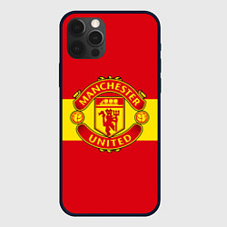Чехол для iPhone 12 Pro FC Man United: Red Style, цвет: 3D-черный