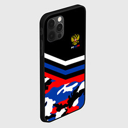 Чехол для iPhone 12 Pro Россия: Камуфляж, цвет: 3D-черный — фото 2