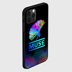 Чехол для iPhone 12 Pro Muse: Neon Flower, цвет: 3D-черный — фото 2
