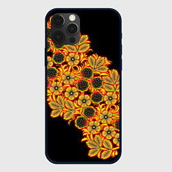 Чехол для iPhone 12 Pro Славянская роспись, цвет: 3D-черный