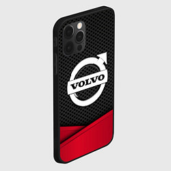 Чехол для iPhone 12 Pro Volvo: Grey Carbon, цвет: 3D-черный — фото 2