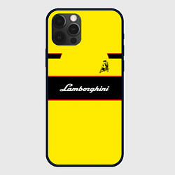 Чехол для iPhone 12 Pro Lamborghini Style, цвет: 3D-черный