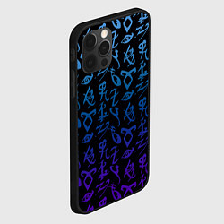 Чехол для iPhone 12 Pro Blue Runes, цвет: 3D-черный — фото 2
