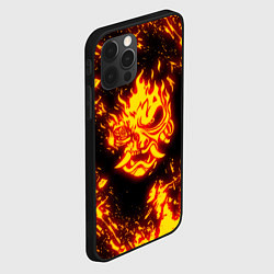 Чехол для iPhone 12 Pro Cyberpunk 2077: FIRE SAMURAI, цвет: 3D-черный — фото 2