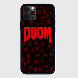 Чехол для iPhone 12 Pro DOOM: Hellish signs, цвет: 3D-черный