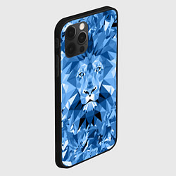 Чехол для iPhone 12 Pro Сине-бело-голубой лев, цвет: 3D-черный — фото 2