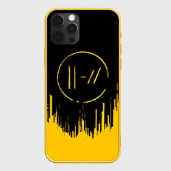 Чехол для iPhone 12 Pro 21 Pilots: Black Side, цвет: 3D-желтый