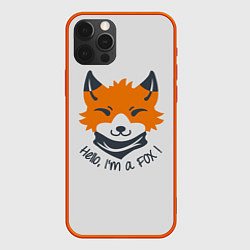 Чехол для iPhone 12 Pro Hello Fox, цвет: 3D-красный