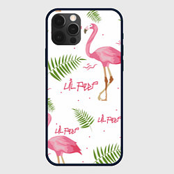 Чехол для iPhone 12 Pro Lil Peep: Pink Flamingo, цвет: 3D-черный