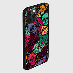 Чехол для iPhone 12 Pro Маскарад черепов, цвет: 3D-черный — фото 2