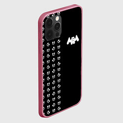 Чехол для iPhone 12 Pro Marshmello: Dark Style, цвет: 3D-малиновый — фото 2