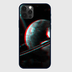 Чехол для iPhone 12 Pro Cosmos Glitch, цвет: 3D-черный