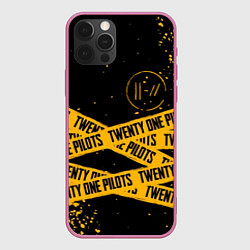 Чехол для iPhone 12 Pro 21 Pilots: Black Levitate, цвет: 3D-малиновый