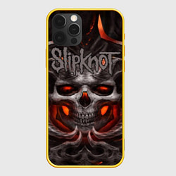 Чехол для iPhone 12 Pro Slipknot: Hell Skull, цвет: 3D-желтый