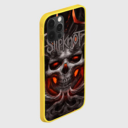 Чехол для iPhone 12 Pro Slipknot: Hell Skull, цвет: 3D-желтый — фото 2