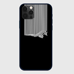 Чехол для iPhone 12 Pro Полосатый Стиль, цвет: 3D-черный