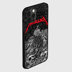 Чехол для iPhone 12 Pro Metallica птица на черепах, цвет: 3D-черный — фото 2