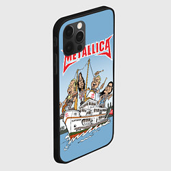 Чехол для iPhone 12 Pro Metallica - музыканты на карабле, цвет: 3D-черный — фото 2