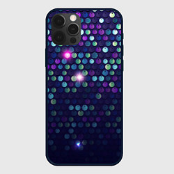 Чехол для iPhone 12 Pro Блестки диско, цвет: 3D-черный