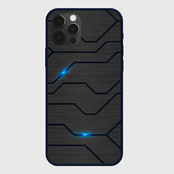 Чехол для iPhone 12 Pro Led подсветка, цвет: 3D-черный