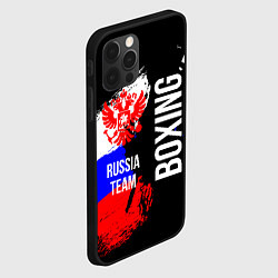 Чехол для iPhone 12 Pro Boxing Russia Team и герб РФ, цвет: 3D-черный — фото 2