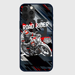 Чехол для iPhone 12 Pro Road rider мотоциклист, цвет: 3D-черный