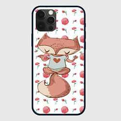 Чехол для iPhone 12 Pro Спокойная лисичка, цвет: 3D-черный