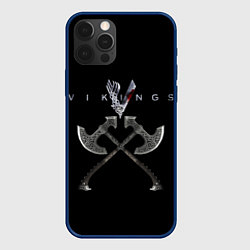 Чехол для iPhone 12 Pro Vikings, цвет: 3D-тёмно-синий