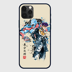 Чехол для iPhone 12 Pro Приключения ДжоДжо, цвет: 3D-черный
