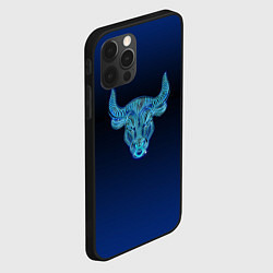 Чехол для iPhone 12 Pro Знаки Зодиака Телец, цвет: 3D-черный — фото 2
