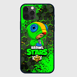 Чехол для iPhone 12 Pro BRAWL STARS LEON, цвет: 3D-черный