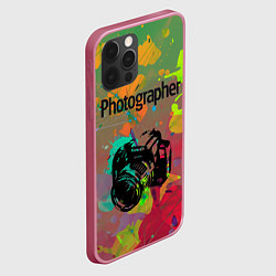 Чехол для iPhone 12 Pro Фотограф, цвет: 3D-малиновый — фото 2
