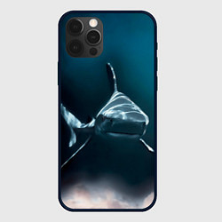 Чехол для iPhone 12 Pro Акула, цвет: 3D-черный