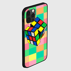 Чехол для iPhone 12 Pro Кубик Рубика, цвет: 3D-черный — фото 2